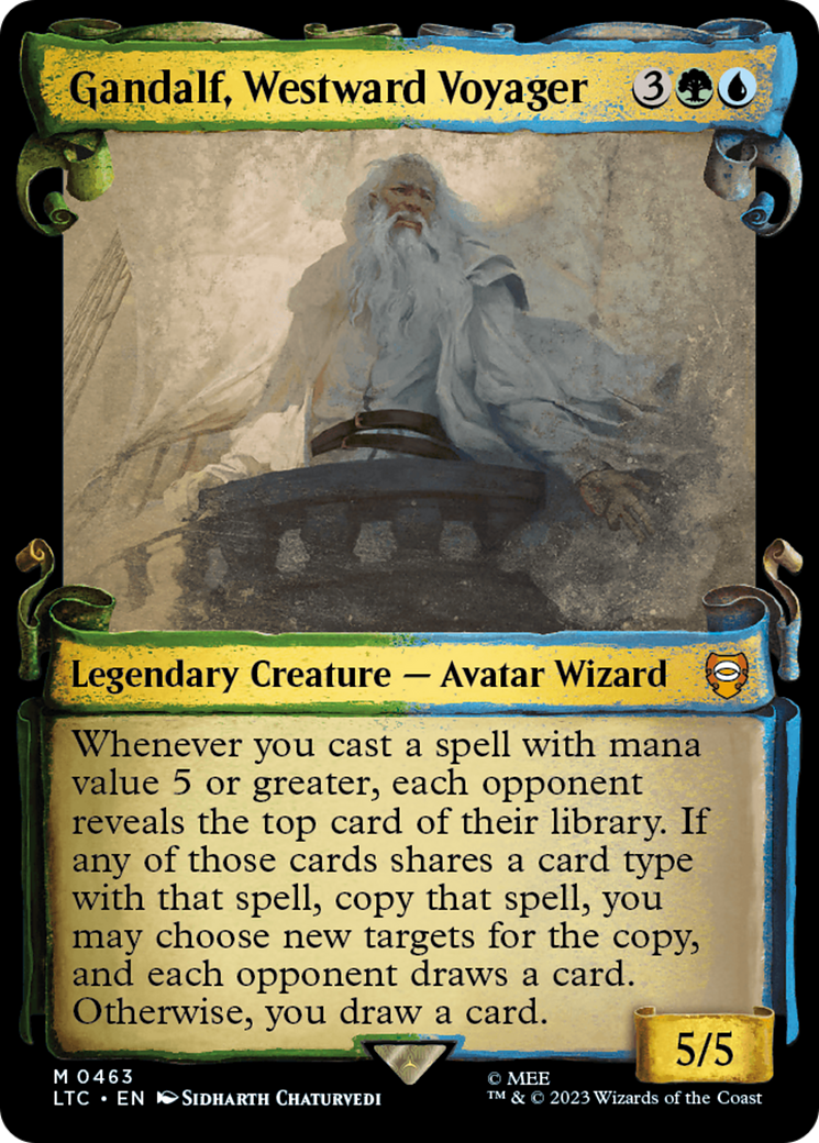 Gandalf, Westward Voyager [The Lord of the Rings: Tales of Middle-Earth Commander Showcase Scrolls] MTG Single Magic: The Gathering    | Red Claw Gaming
