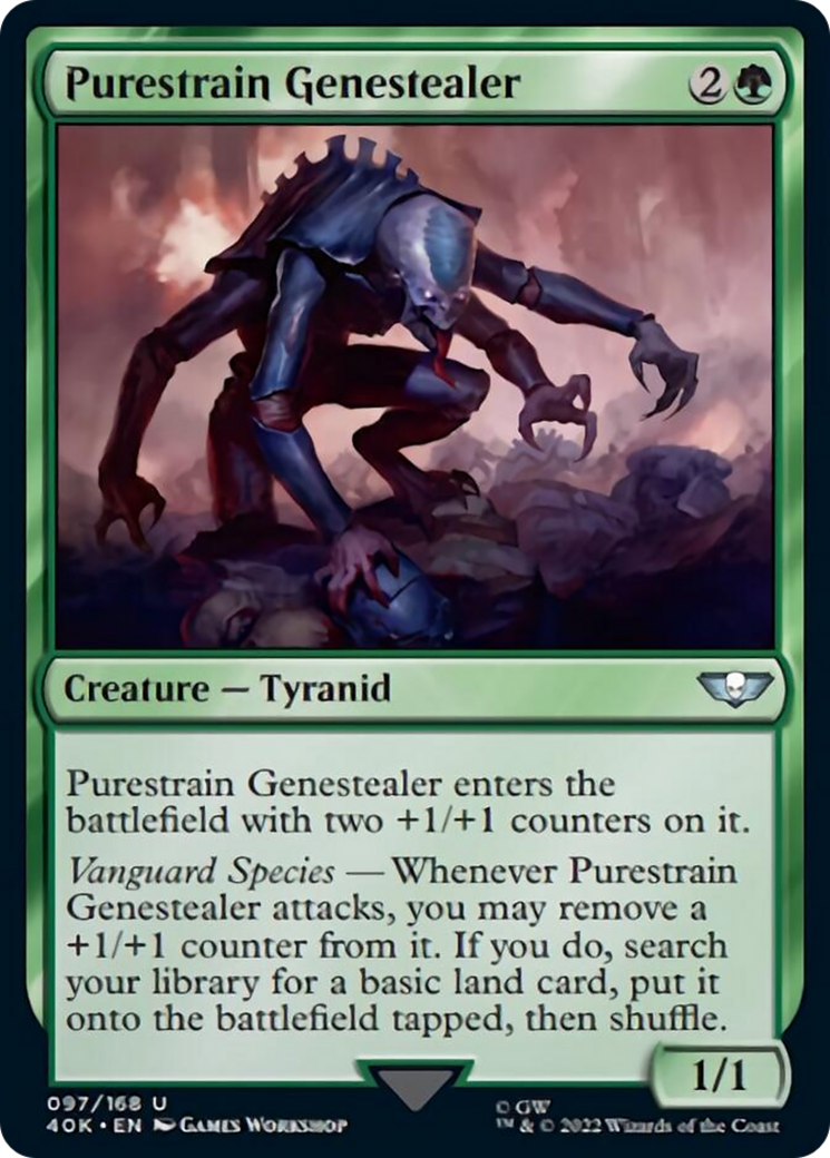 Purestrain Genestealer (Surge Foil) [Warhammer 40,000] MTG Single Magic: The Gathering    | Red Claw Gaming