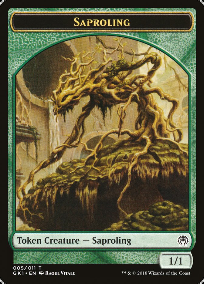 Saproling // Insect Double-Sided Token [Guilds of Ravnica Guild Kit Tokens] MTG Single Magic: The Gathering    | Red Claw Gaming