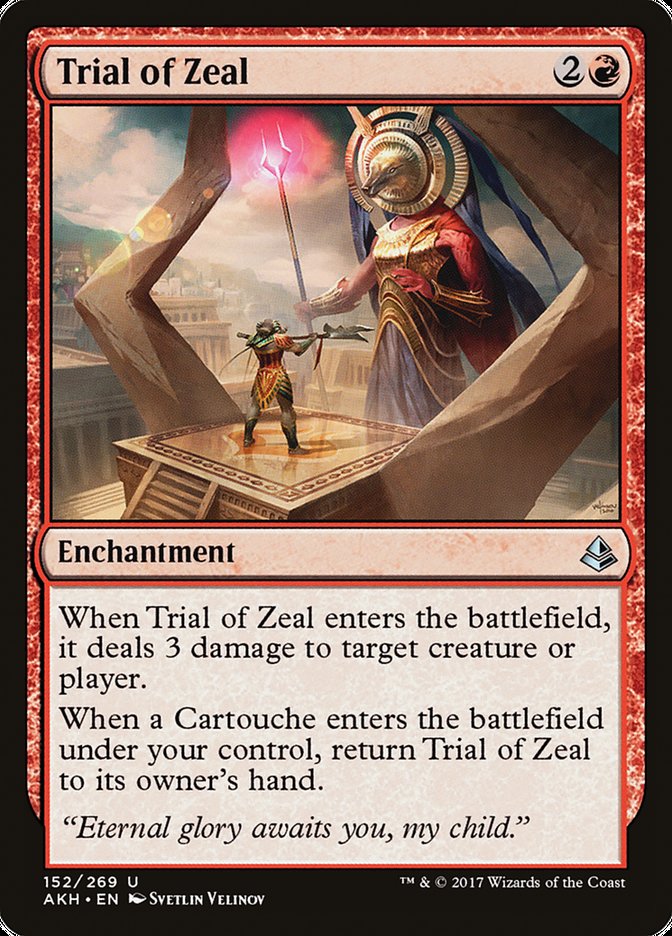 Trial of Zeal [Amonkhet] MTG Single Magic: The Gathering    | Red Claw Gaming