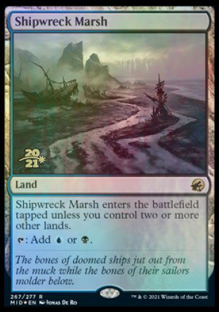 Shipwreck Marsh [Innistrad: Midnight Hunt Prerelease Promos] MTG Single Magic: The Gathering    | Red Claw Gaming