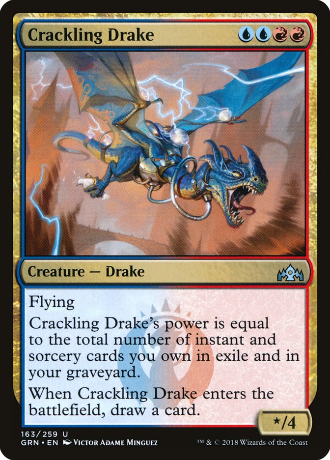 Crackling Drake [Guilds of Ravnica] MTG Single Magic: The Gathering    | Red Claw Gaming