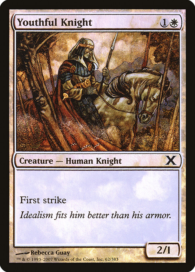 Youthful Knight (Premium Foil) [Tenth Edition] MTG Single Magic: The Gathering    | Red Claw Gaming