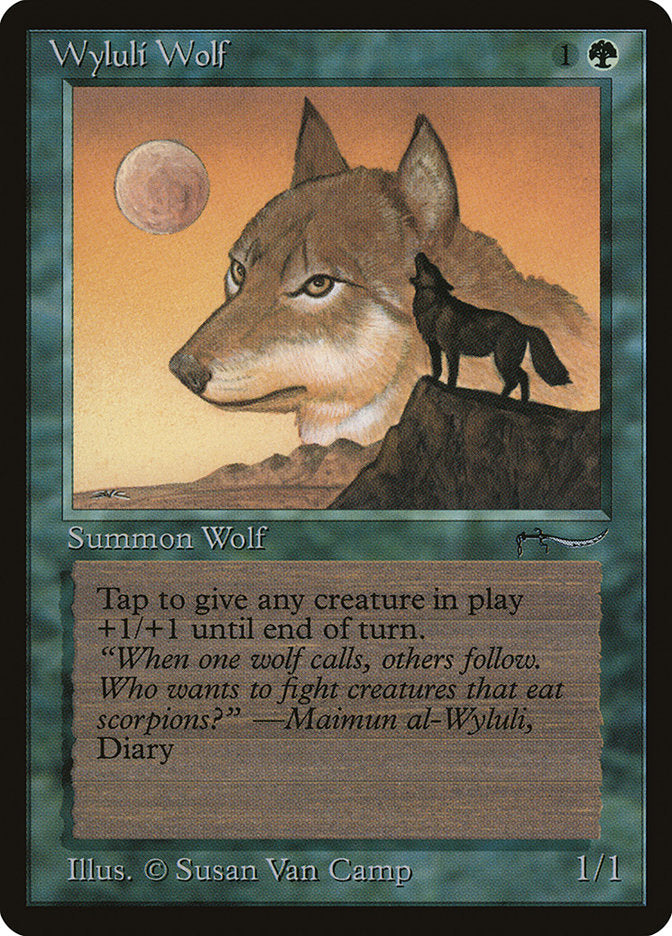 Wyluli Wolf (Dark Mana Cost) [Arabian Nights] MTG Single Magic: The Gathering    | Red Claw Gaming