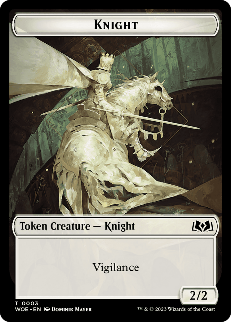 Knight // Food (0011) Double-Sided Token [Wilds of Eldraine Tokens] MTG Single Magic: The Gathering    | Red Claw Gaming