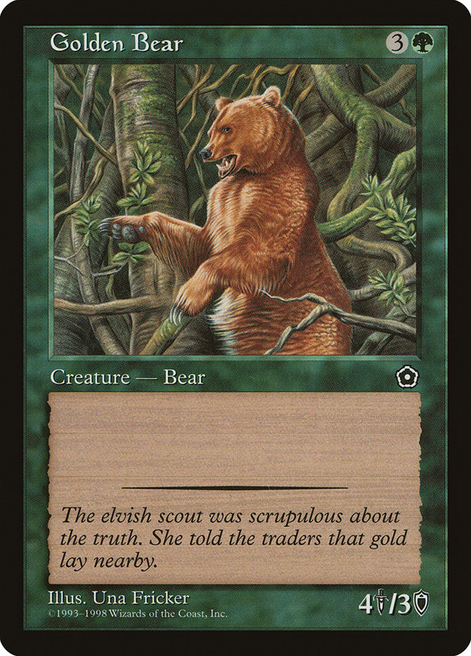 Golden Bear [Portal Second Age] MTG Single Magic: The Gathering    | Red Claw Gaming