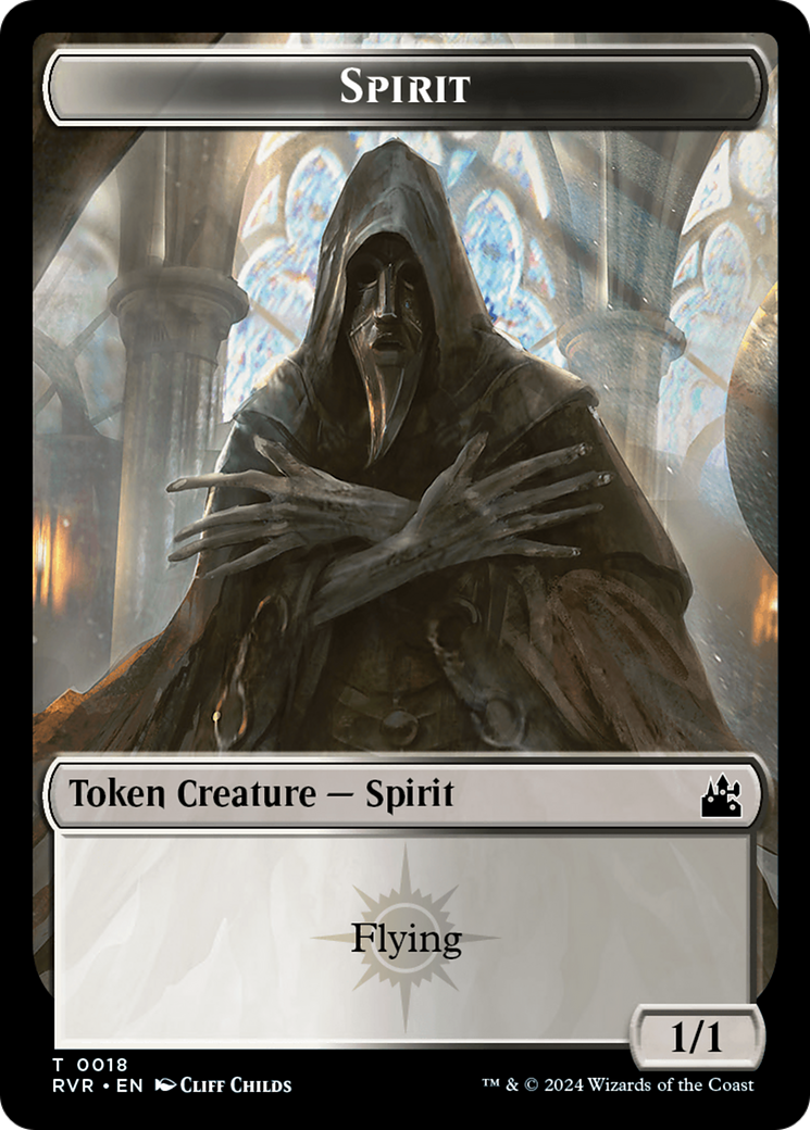 Spirit Token (0018) [Ravnica Remastered Tokens] MTG Single Magic: The Gathering    | Red Claw Gaming