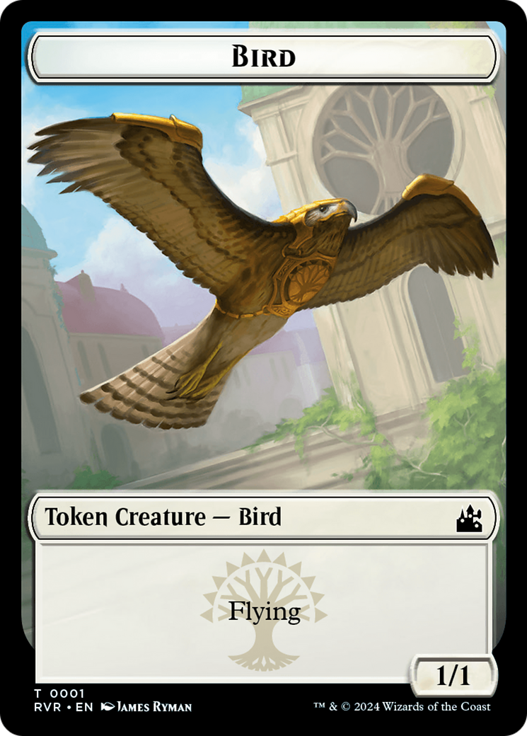 Bird // Soldier Double-Sided Token [Ravnica Remastered Tokens] MTG Single Magic: The Gathering    | Red Claw Gaming