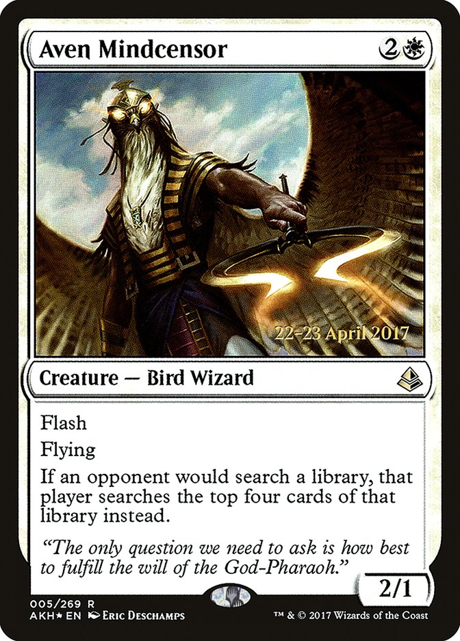 Aven Mindcensor [Amonkhet Prerelease Promos] MTG Single Magic: The Gathering    | Red Claw Gaming