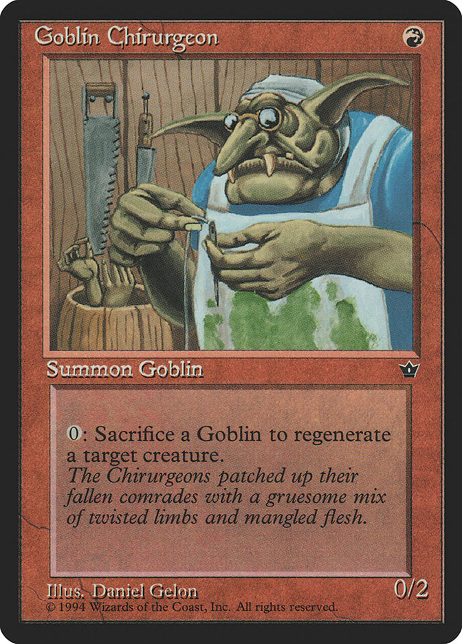 Goblin Chirurgeon (Daniel Gelon) [Fallen Empires] MTG Single Magic: The Gathering    | Red Claw Gaming