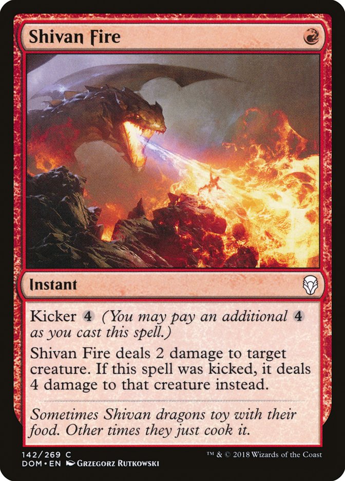 Shivan Fire [Dominaria] MTG Single Magic: The Gathering    | Red Claw Gaming