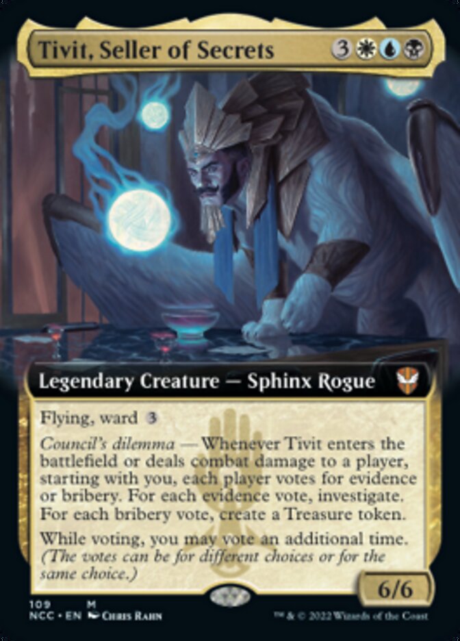 Tivit, Seller of Secrets (Extended Art) [Streets of New Capenna Commander] MTG Single Magic: The Gathering    | Red Claw Gaming