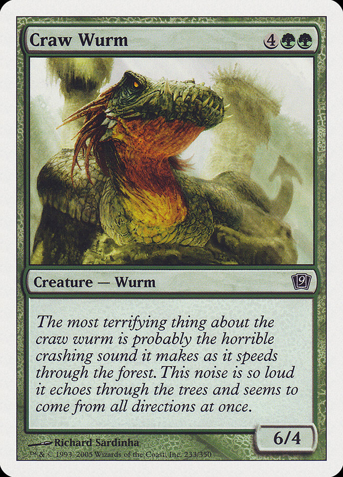 Craw Wurm [Ninth Edition] MTG Single Magic: The Gathering    | Red Claw Gaming