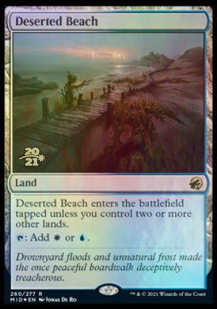 Deserted Beach [Innistrad: Midnight Hunt Prerelease Promos] MTG Single Magic: The Gathering    | Red Claw Gaming