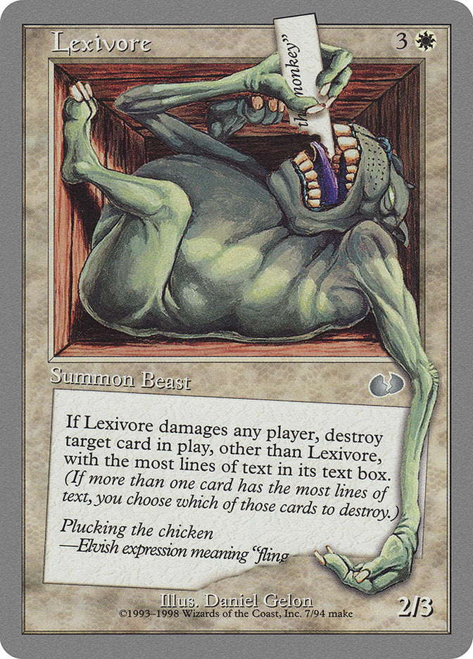 Lexivore [Unglued] MTG Single Magic: The Gathering    | Red Claw Gaming