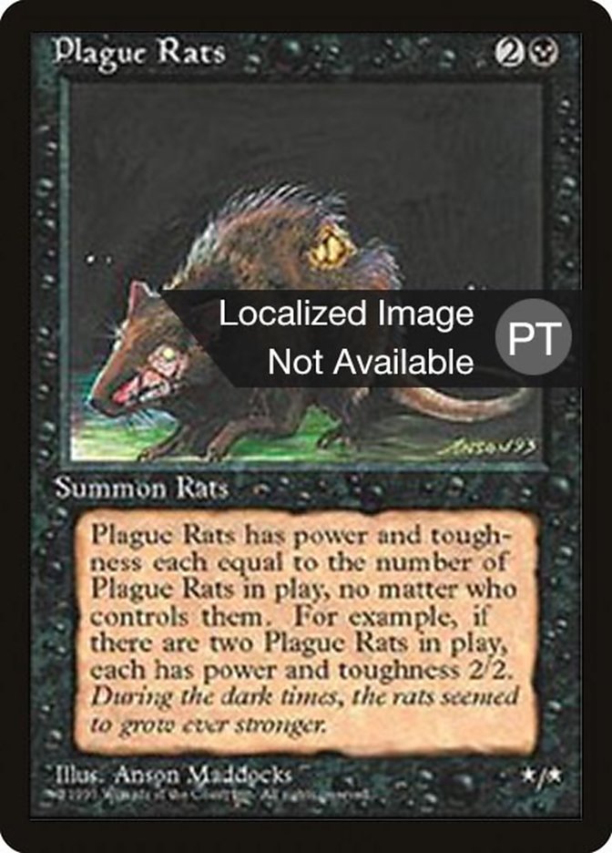 Plague Rats [Fourth Edition (Foreign Black Border)] MTG Single Magic: The Gathering    | Red Claw Gaming