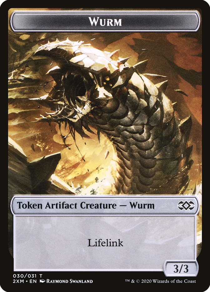 Clue // Wurm (030) Double-Sided Token [Double Masters Tokens] MTG Single Magic: The Gathering    | Red Claw Gaming