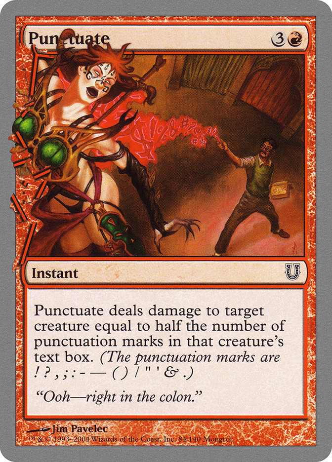 Punctuate [Unhinged] MTG Single Magic: The Gathering    | Red Claw Gaming