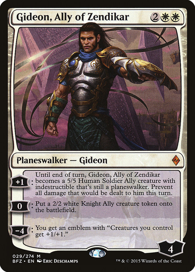 Gideon, Ally of Zendikar [Battle for Zendikar] MTG Single Magic: The Gathering    | Red Claw Gaming