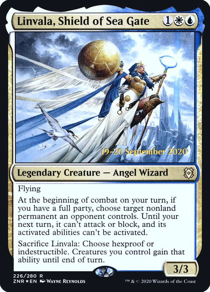 Linvala, Shield of Sea Gate [Zendikar Rising Prerelease Promos] MTG Single Magic: The Gathering    | Red Claw Gaming