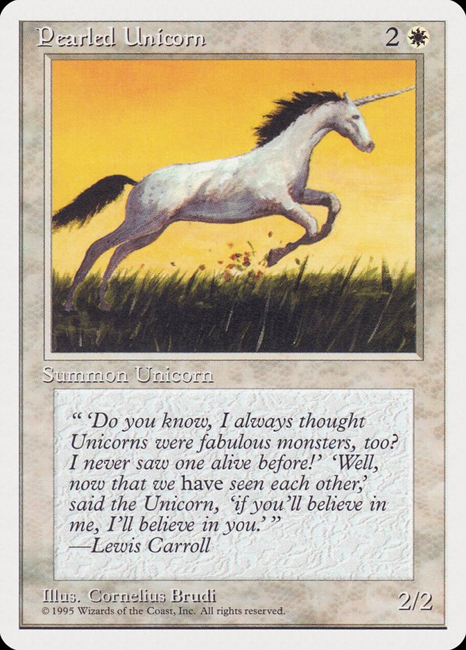 Pearled Unicorn [Rivals Quick Start Set] MTG Single Magic: The Gathering    | Red Claw Gaming