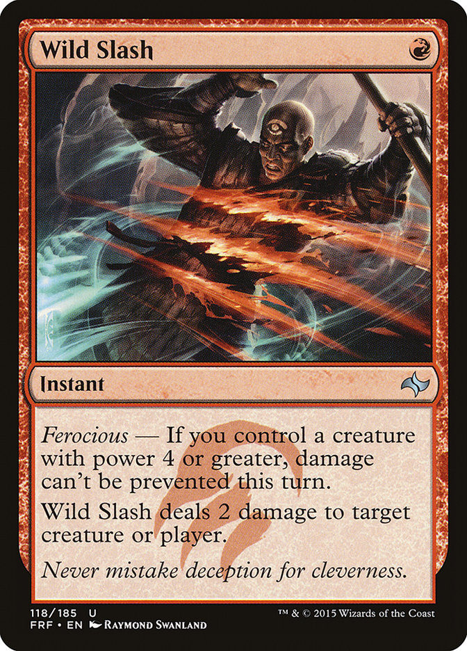Wild Slash [Fate Reforged] MTG Single Magic: The Gathering    | Red Claw Gaming