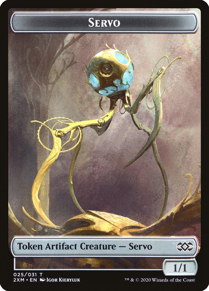 Cat // Servo Double-Sided Token [Double Masters Tokens] MTG Single Magic: The Gathering    | Red Claw Gaming