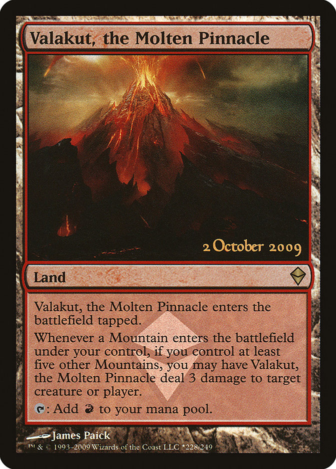 Valakut, the Molten Pinnacle [Zendikar Prerelease Promos] MTG Single Magic: The Gathering    | Red Claw Gaming