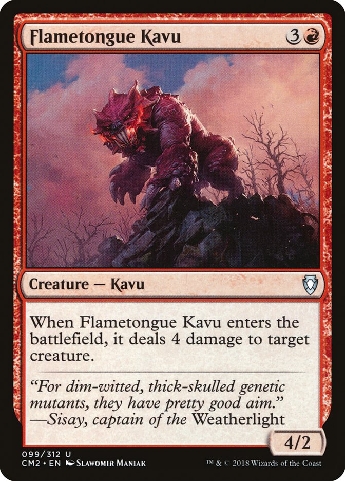 Flametongue Kavu [Commander Anthology Volume II] MTG Single Magic: The Gathering    | Red Claw Gaming