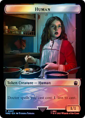 Human (0037) // Food (0059) Double-Sided Token (Surge Foil) [Doctor Who Tokens] MTG Single Magic: The Gathering    | Red Claw Gaming