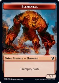 Elemental // Satyr Double-Sided Token [Theros Beyond Death Tokens] MTG Single Magic: The Gathering    | Red Claw Gaming