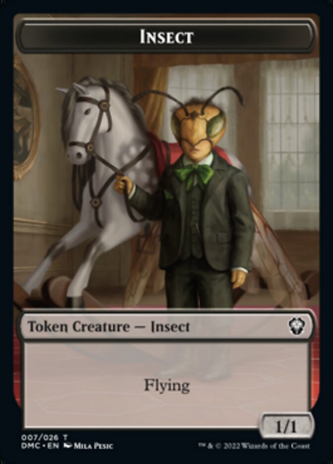 Soldier // Insect Double-Sided Token [Dominaria United Tokens] MTG Single Magic: The Gathering    | Red Claw Gaming