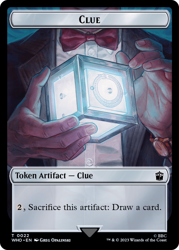 Copy // Clue (0022) Double-Sided Token [Doctor Who Tokens] MTG Single Magic: The Gathering    | Red Claw Gaming