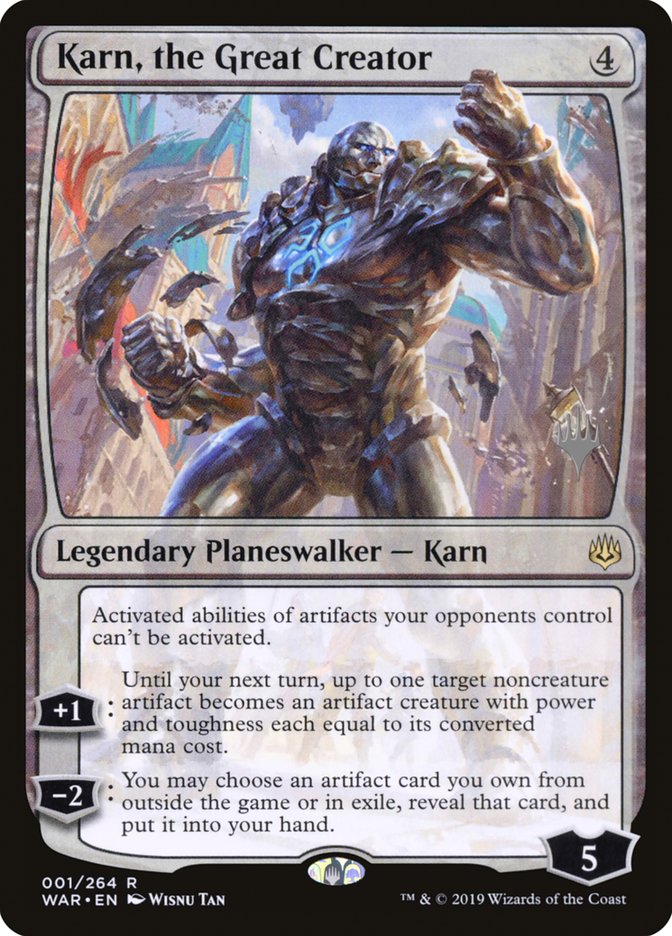 Karn, the Great Creator (Promo Pack) [War of the Spark Promos] MTG Single Magic: The Gathering    | Red Claw Gaming