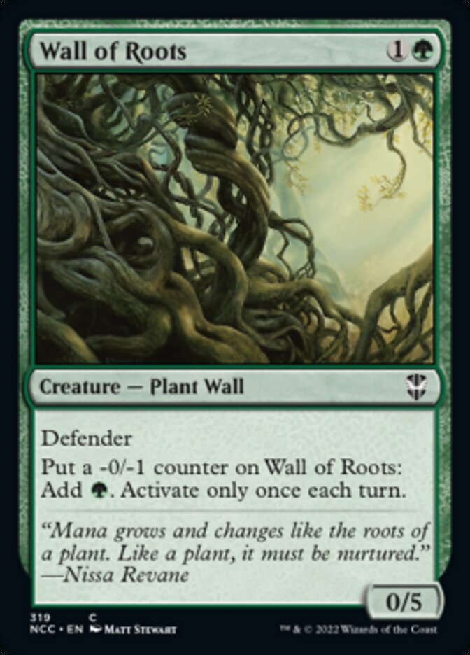 Wall of Roots [Streets of New Capenna Commander] MTG Single Magic: The Gathering    | Red Claw Gaming