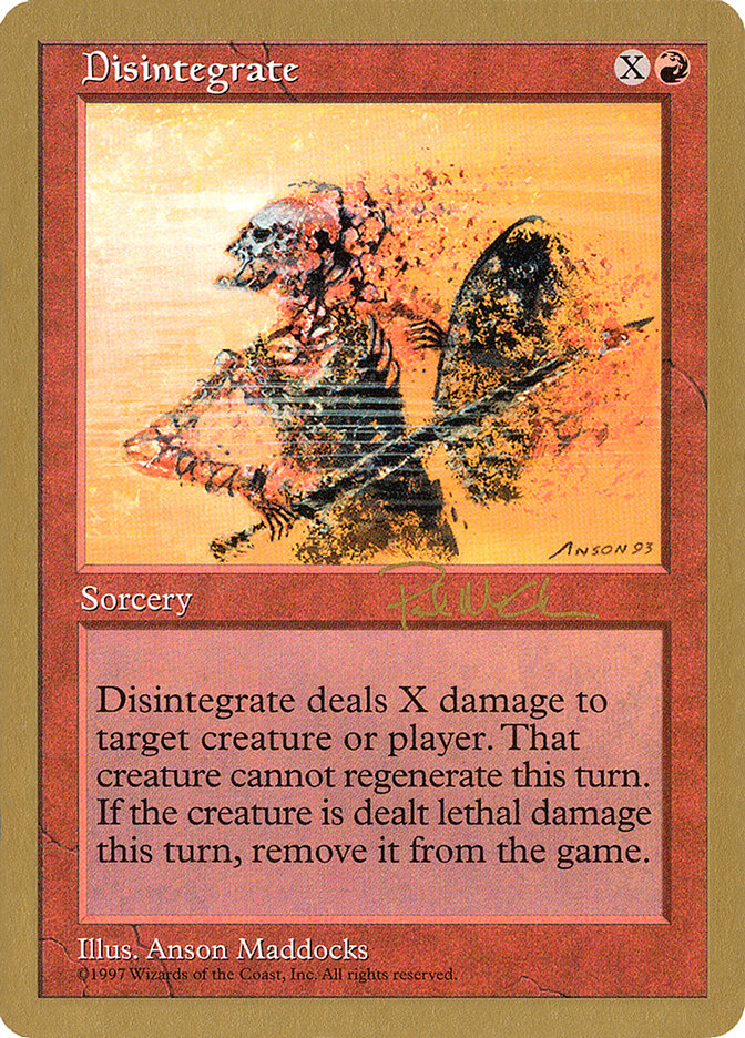 Disintegrate (Paul McCabe) [World Championship Decks 1997] MTG Single Magic: The Gathering    | Red Claw Gaming