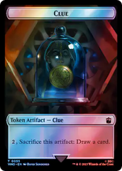 Copy // Clue (0055) Double-Sided Token (Surge Foil) [Doctor Who Tokens] MTG Single Magic: The Gathering    | Red Claw Gaming