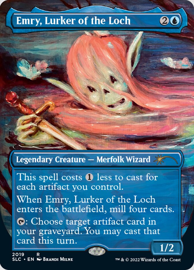 Emry, Lurker of the Loch (Borderless) [Secret Lair 30th Anniversary Countdown Kit] MTG Single Magic: The Gathering    | Red Claw Gaming