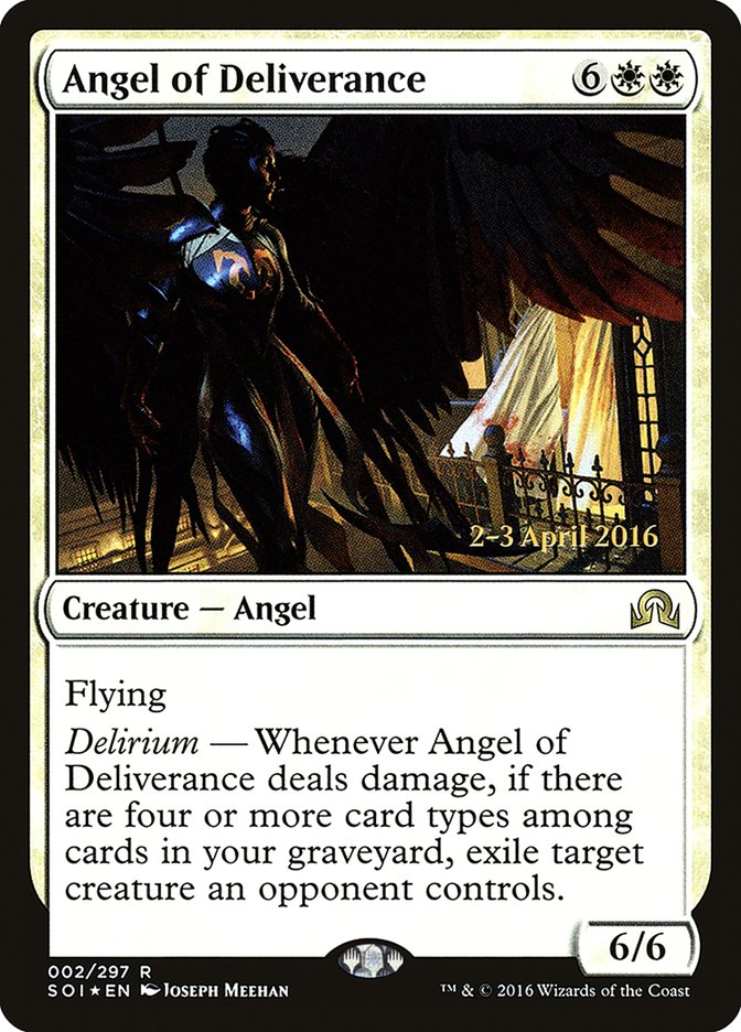 Angel of Deliverance [Shadows over Innistrad Prerelease Promos] MTG Single Magic: The Gathering    | Red Claw Gaming