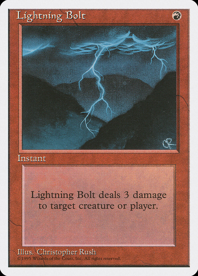 Lightning Bolt [Fourth Edition] MTG Single Magic: The Gathering    | Red Claw Gaming