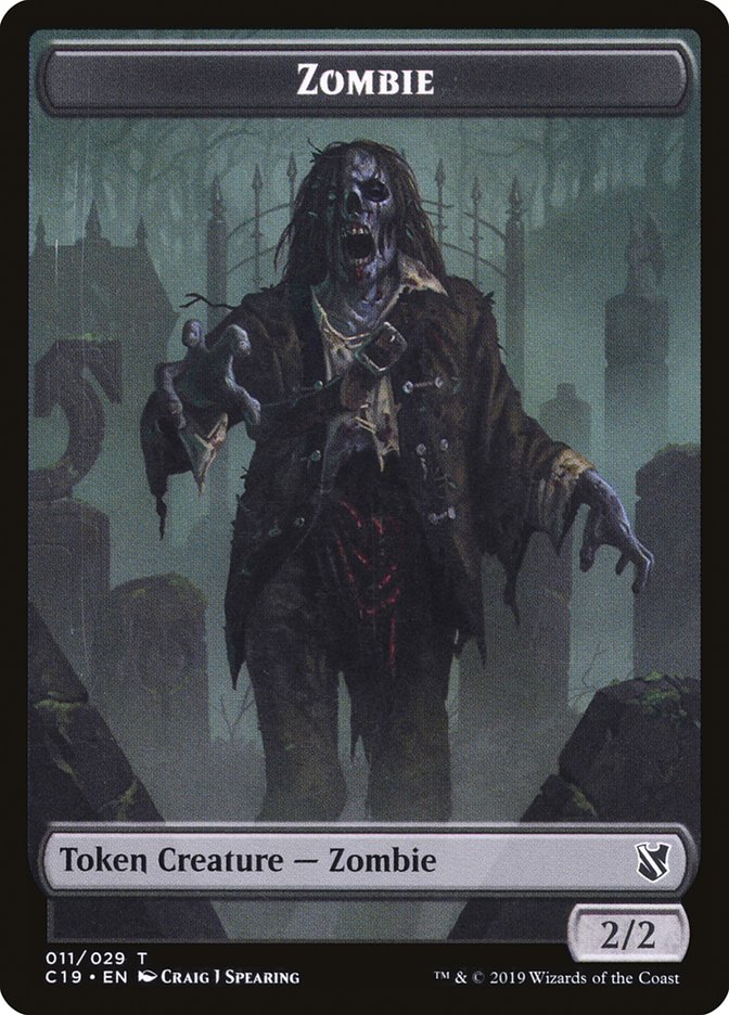 Zombie Token (011/029) [Commander 2019 Tokens] MTG Single Magic: The Gathering    | Red Claw Gaming