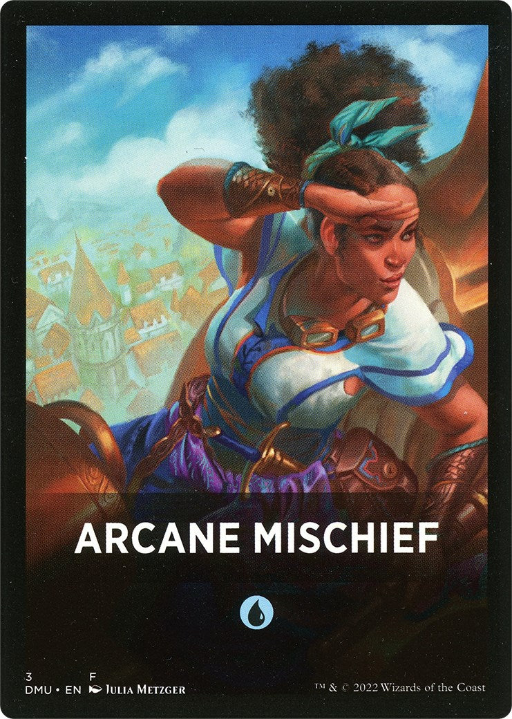 Arcane Mischief Theme Card [Dominaria United Tokens] MTG Single Magic: The Gathering    | Red Claw Gaming