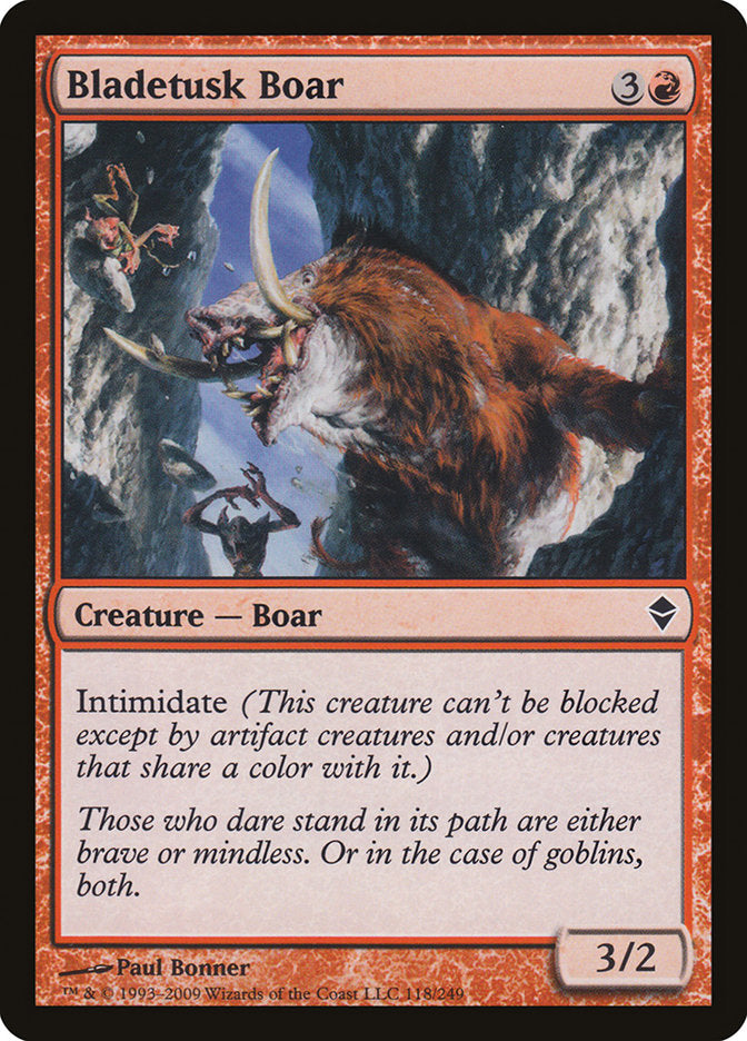 Bladetusk Boar [Zendikar] MTG Single Magic: The Gathering    | Red Claw Gaming