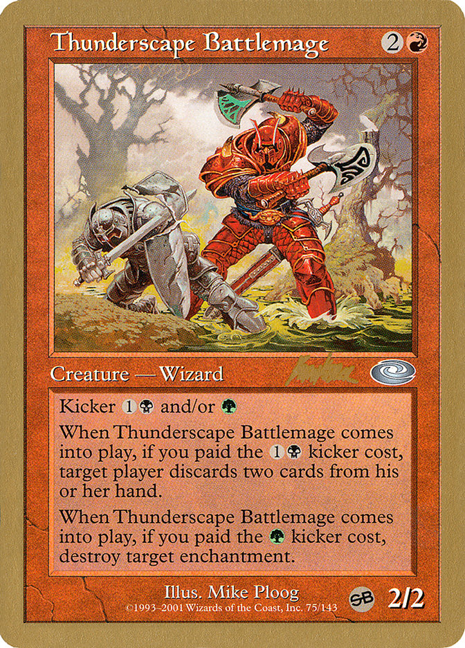 Thunderscape Battlemage (Brian Kibler) (SB) [World Championship Decks 2002] MTG Single Magic: The Gathering    | Red Claw Gaming