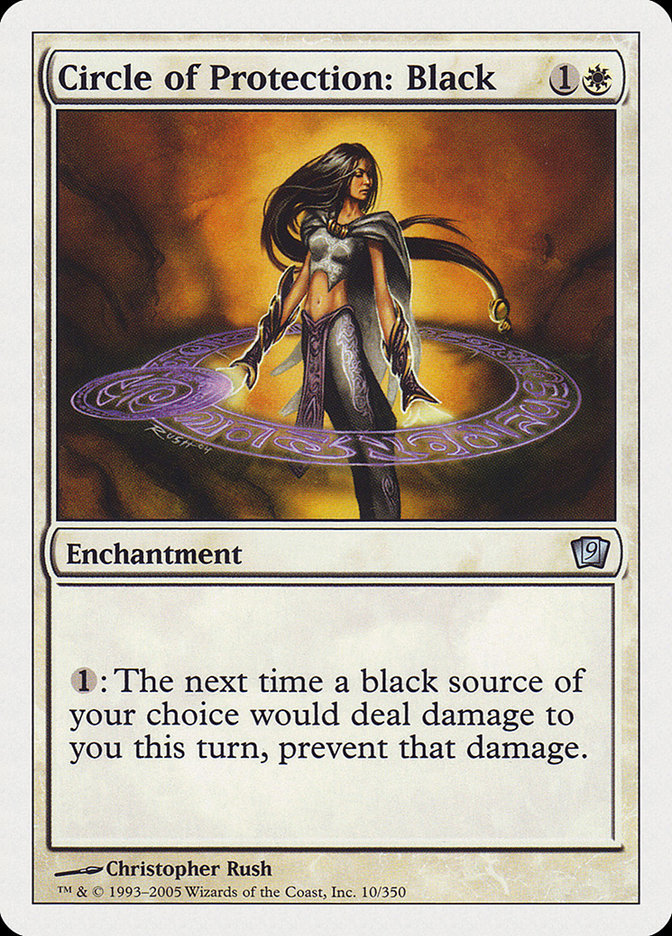 Circle of Protection: Black [Ninth Edition] MTG Single Magic: The Gathering    | Red Claw Gaming