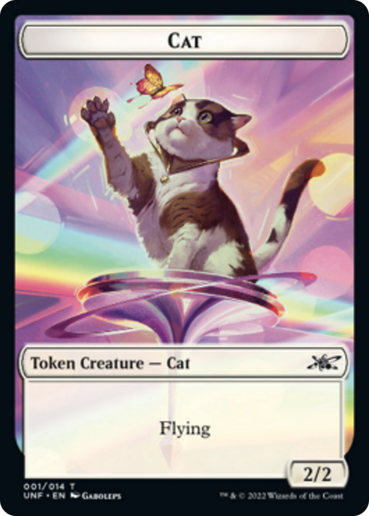 Cat // Treasure (13) Double-Sided Token [Unfinity Tokens] MTG Single Magic: The Gathering    | Red Claw Gaming