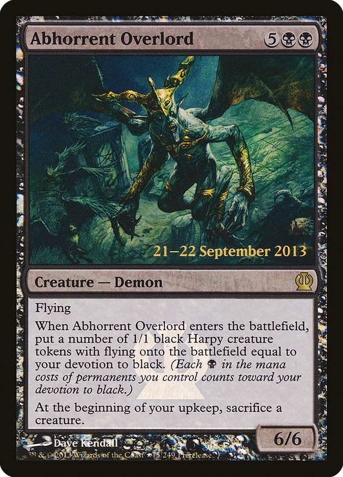 Abhorrent Overlord [Theros Prerelease Promos] MTG Single Magic: The Gathering    | Red Claw Gaming