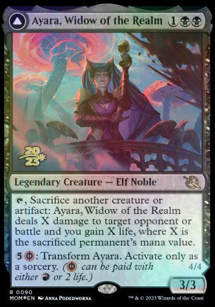 Ayara, Widow of the Realm // Ayara, Furnace Queen [March of the Machine Prerelease Promos] MTG Single Magic: The Gathering    | Red Claw Gaming