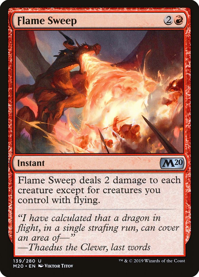 Flame Sweep [Core Set 2020] MTG Single Magic: The Gathering    | Red Claw Gaming