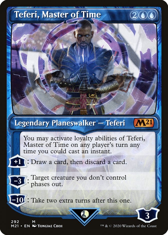 Teferi, Master of Time (Showcase) (292) [Core Set 2021] MTG Single Magic: The Gathering    | Red Claw Gaming